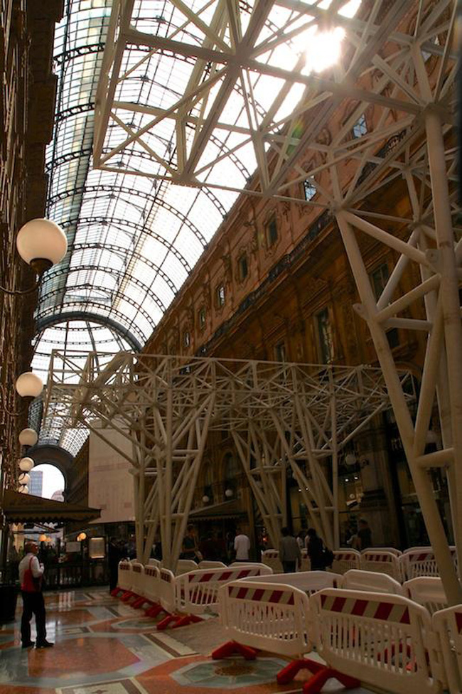 Galleria, scoperta la prima porzione di restauri. Foto