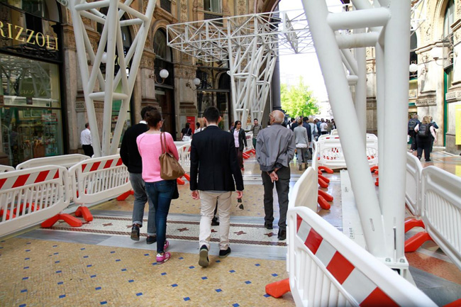 Galleria, scoperta la prima porzione di restauri. Foto