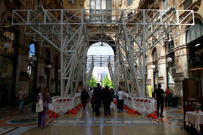 Galleria, scoperta la prima porzione di restauri. Foto