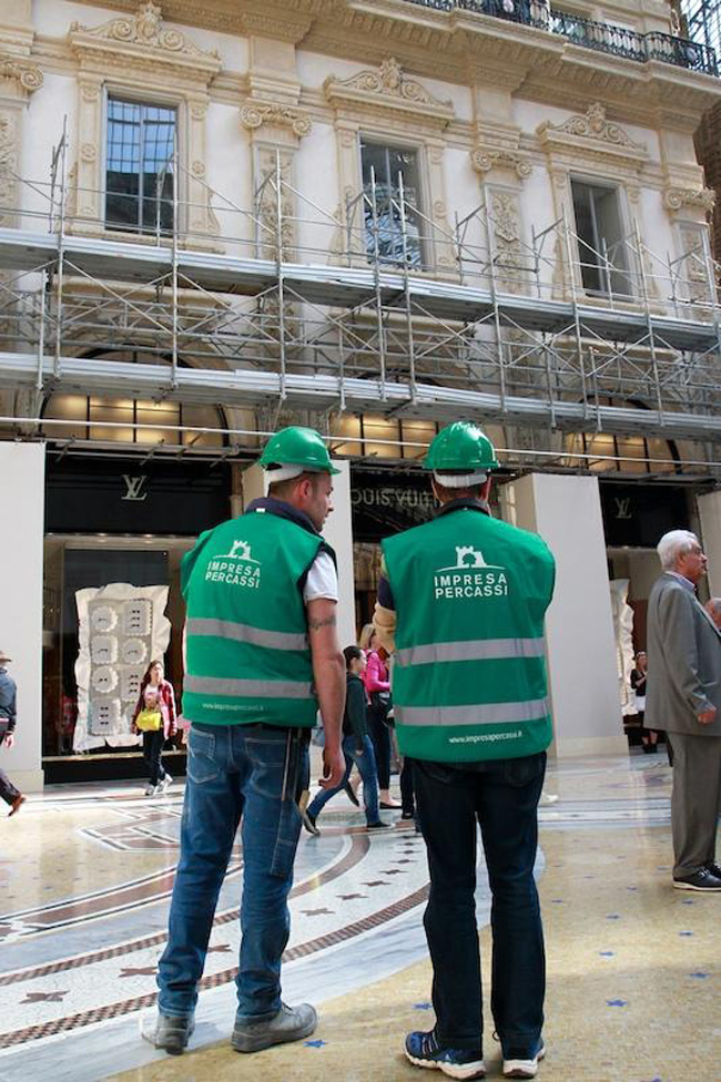 Galleria, scoperta la prima porzione di restauri. Foto