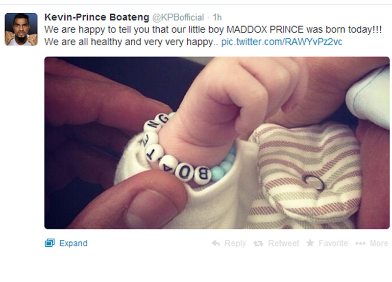 E’ nato Maddox Prince, il figlio di Melissa Satta e Boateng. LE FOTO E’ nato Maddox Prince, il figlio di Melissa Satta e Boateng. LE FOTO