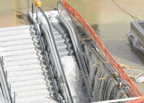 Acqua alta in Metro C. Sei operai intrappolati Acqua alta in Metro C. Sei operai intrappolati