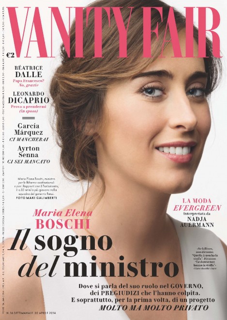 Boschi sulla cover di Vanity Fair: ”Vorrei un compagno e tre figli’ Boschi sulla cover di Vanity Fair: ”Vorrei un compagno e tre figli’