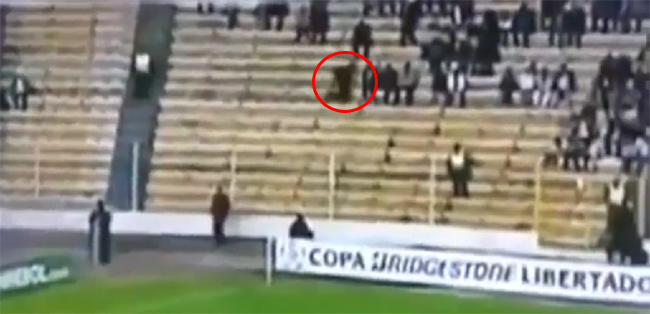 Fantasma alla partita di calcio, tifosi e operatori sotto choc Fantasma alla partita di calcio, tifosi e operatori sotto choc