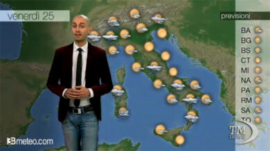 VIDEO: previsioni meteo per venerdì, 25 aprile