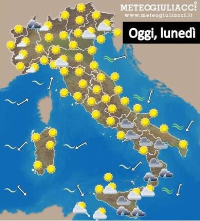 Pioggia addio, spazio al bel tempo