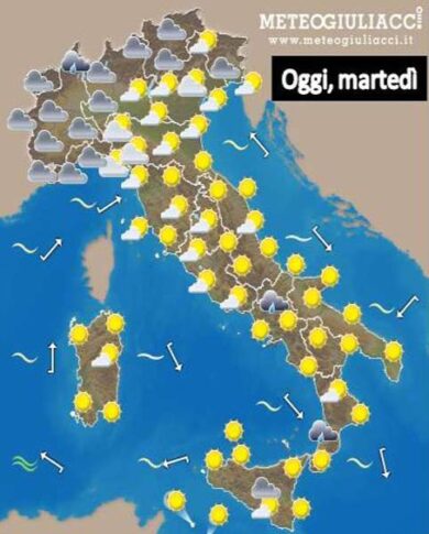 Finalmente primavera. Una settimana con molto sole e poche nuvole