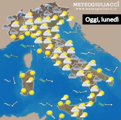 Torna la pioggia su tutta Italia