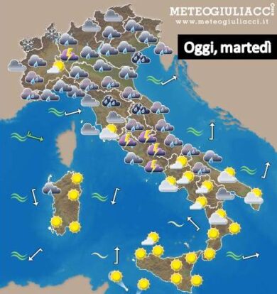 Nuvole e rovesci per tutta la settimana ma anche momenti di sole