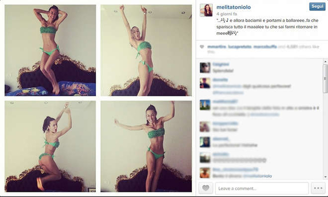 Su Instagram l’atletico bikini di Melita Toniolo – FOTO