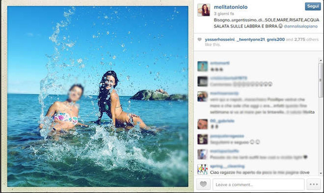 Su Instagram l’atletico bikini di Melita Toniolo – FOTO