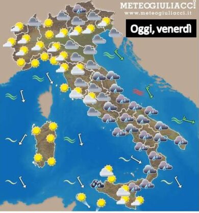 Tempo instabile fino a domenica. Lunedì peggiora. Da mercoledì ondata di caldo