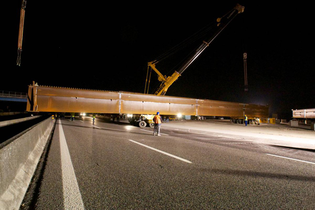 Notte bianca delle infrastrutture con il varo-spettacolo del primo ponte di TEEM sull’A1