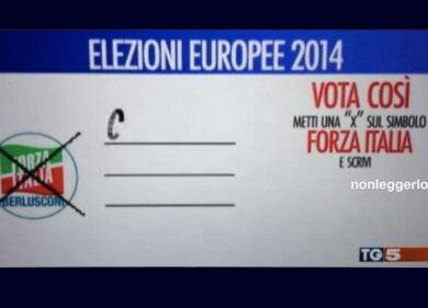 Il Tg5 ci spiega come si vota. Che caso, la croce su Forza Italia