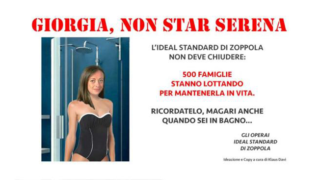 Boschi nella vasca, gli altri sul wc. Lavoro, lo spot anti-politici