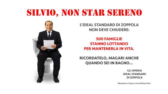 Boschi nella vasca, gli altri sul wc. Lavoro, lo spot anti-politici