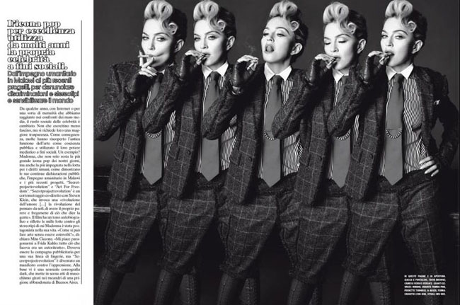 Madonna e Katy Perry in pose lesbo-fetish. FOTO