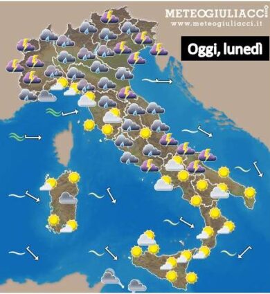 Tempo instabile per tutta la settimana