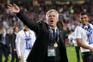 Ancelotti, l’azzurro dopo il blanco: “Ct? Quando scade Prandelli…”