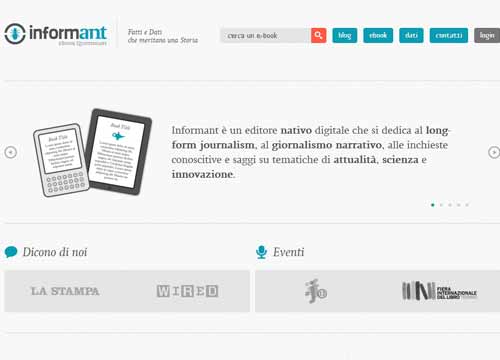 E-book e nuove forma di giornalismo narrativo: l’ascesa di Informant E-book e nuove forma di giornalismo narrativo: l’ascesa di Informant