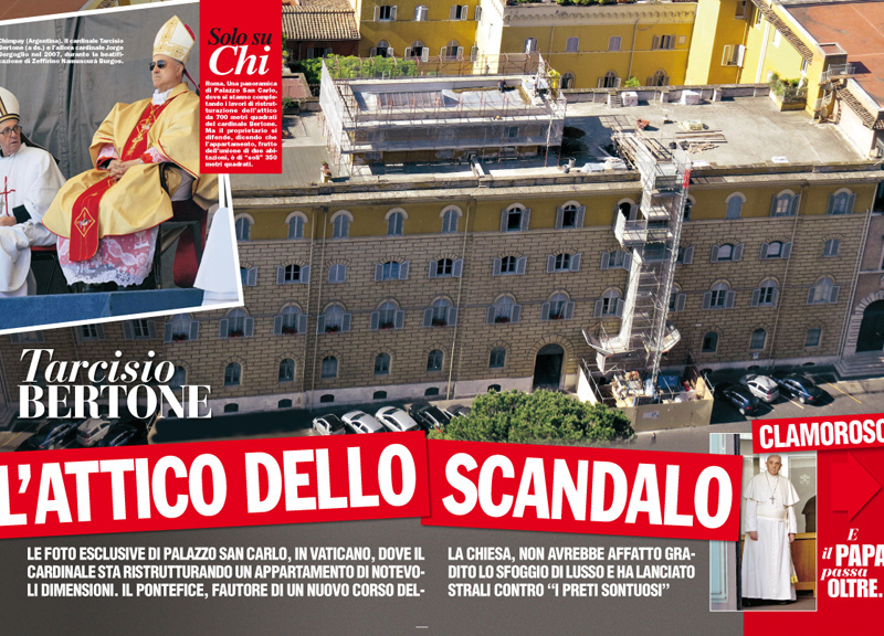 L’attico di Bertone in Vaticano. 350 mq in ristrutturazione. FOTO L’attico di Bertone in Vaticano. 350 mq in ristrutturazione. FOTO