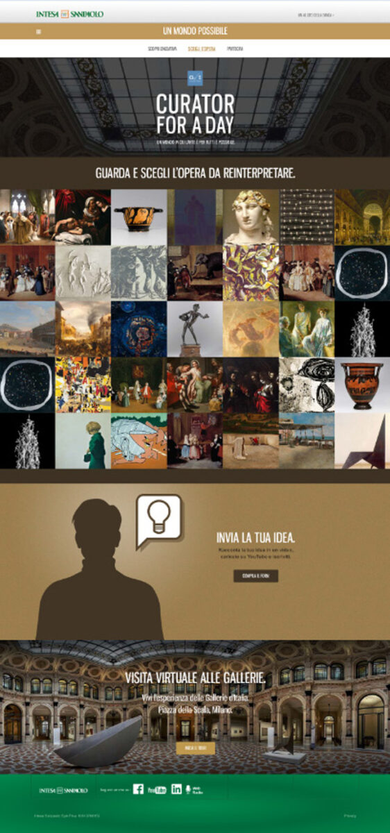 Artista per un giorno con Intesa Sanpaolo e Gallerie d’Italia