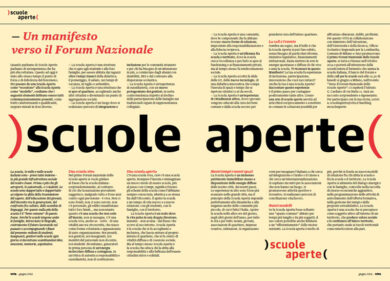 Verso il Forum Nazionale Scuole Aperte