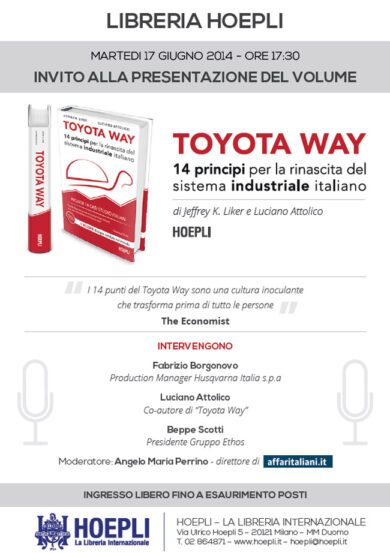 A Milano la presentazione di ‘Toyota Way’