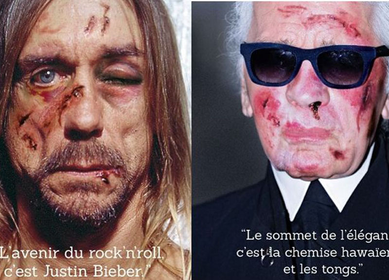 Iggy Pop e Karl Lagerfeld torturati. La campagna choc di Amnesty Iggy Pop e Karl Lagerfeld torturati. La campagna choc di Amnesty