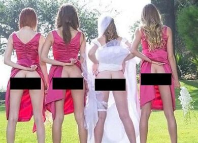 Al matrimonio fa notizia il lato B. Su la gonna: le foto su Twitter