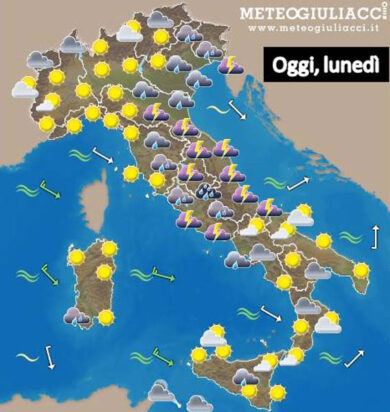 Piogge senza sosta sulle regioni di Nordest e centrali. Le previsioni