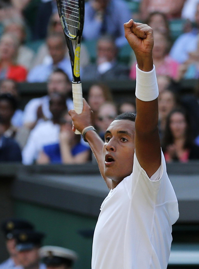 Tennis, Wimbledon: impresa Kyrgios, fuori Nadal Tennis, Wimbledon: impresa Kyrgios, fuori Nadal