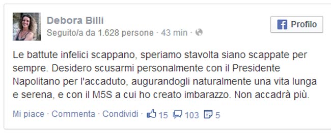 “E’ morto il Giorgio sbagliato”. Bufera sul Tweet della M5s Billi “E’ morto il Giorgio sbagliato”. Bufera sul Tweet della M5s Billi