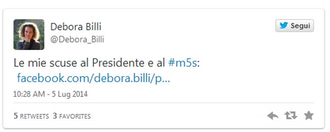 “E’ morto il Giorgio sbagliato”. Bufera sul Tweet della M5s Billi “E’ morto il Giorgio sbagliato”. Bufera sul Tweet della M5s Billi