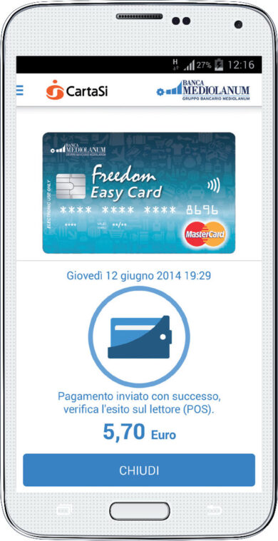 Freedom Easy Card e Mediolanum Wallet per pagare col telefonino