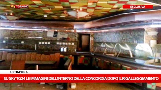 Viaggio nel cuore della Concordia. Le foto mai viste degli interni