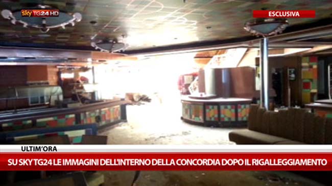 Viaggio nel cuore della Concordia. Le foto mai viste degli interni