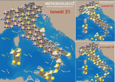 L’estate lascia l’Italia per 3-4 giorni: la mappa delle temperature