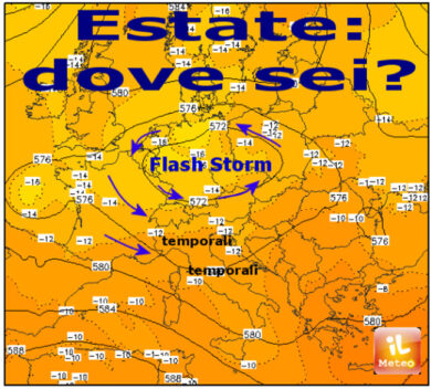 Flash Storm bastona l’estate: ancora piogge fino a sabato