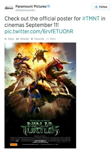 Tartarughe Ninja, caos su un poster che rievoca l’11 settembre