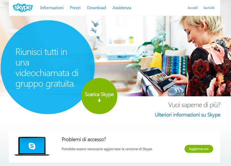 Skype primo portale, superato Libero Skype primo portale, superato Libero