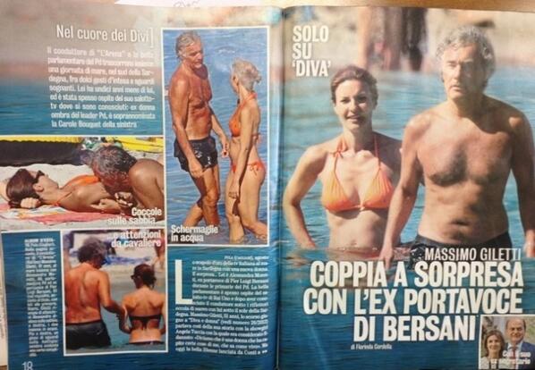 Massimo Giletti e Alessandra Moretti: un bacio che scalda l’estate Massimo Giletti e Alessandra Moretti: un bacio che scalda l’estate
