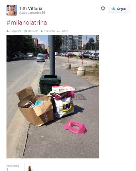 Marciapiedi come discariche e toilette. #milanolatrina, l’hashtag spopola su Twitter