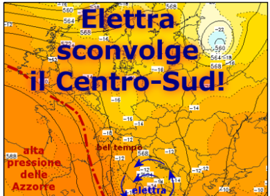 Italia nel mirino di Eletta: temporali e nubifragi al Centro-Sud