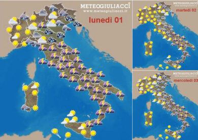 Maltempo al Centrosud per quasi tutta la settimana