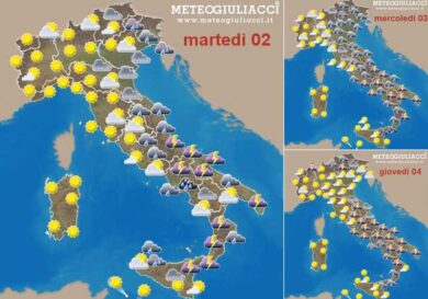 Tempo instabile per tutta la settimana sulle regioni adriatiche e al Sud