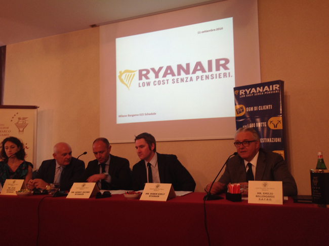 RyanAir lancia la programmazione estiva 2015 da Orio al Serio