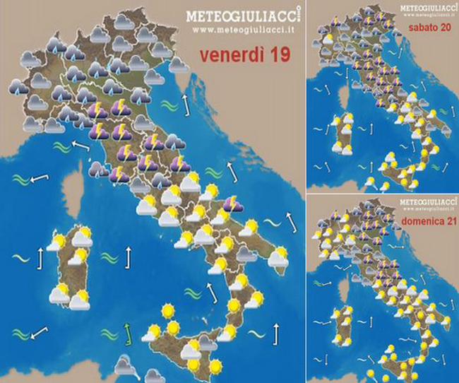 Fine settimana autunnale al Centronord, estivo al Sud Fine settimana autunnale al Centronord, estivo al Sud