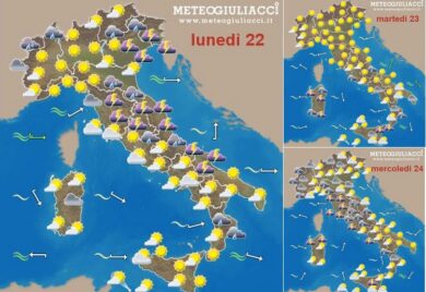 La settimana: tempo ancora indeciso tra sole e nuvole, tra caldo e freddo