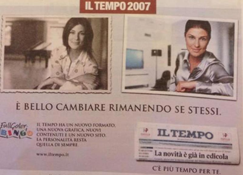 Nuova veste per il Corriere. Che però sulla reclame copia Il Tempo Nuova veste per il Corriere. Che però sulla reclame copia Il Tempo